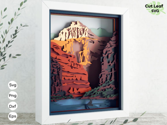 3D Grand Canyon Shadow Box Brings Depth to Editorial Design with 3D SVG