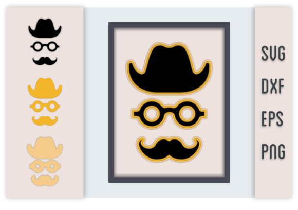 3D Layered Dad Hats Wall Art Design: A Versatile 3D SVG for Bloggers and Digital Publishers