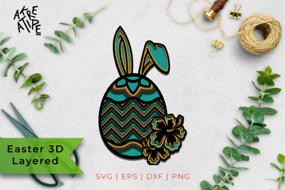 3D Layered Easter: A Versatile SVG Design for Seasonal Blog Graphics