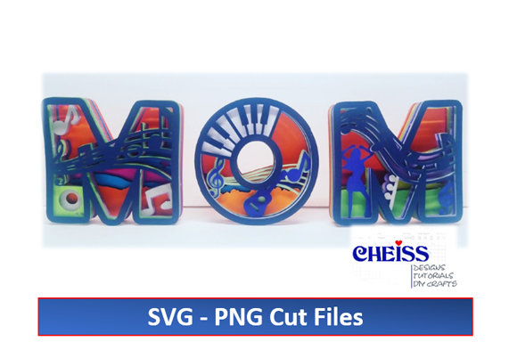 3D MOM Letters Music Design SVG: Shapes Review