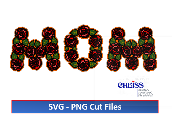 3D MOM Letters Roses Design SVG: Shapes Review