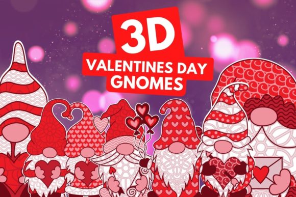 3D Valentine’s Day Gnomes SVG Bundle for Marketing & Branding