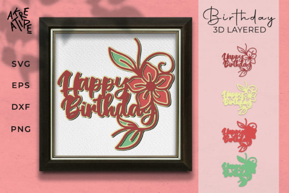 Birthday 3D Laser Cutting SVG for Crafters & Etsy Sellers