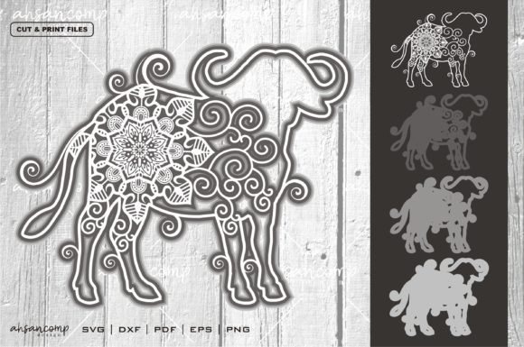 Buffalo Mandala 3D SVG for Shadow Box Design: A Visual Publisher’s Review