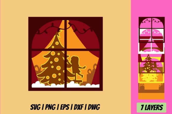 Christmas Shadow Box 2 3D Layered SVG Review for Real Embroidery Use