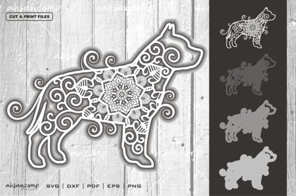 Dog Vector 2 SVG 3D Layered for Etsy & Print-on-Demand Sellers