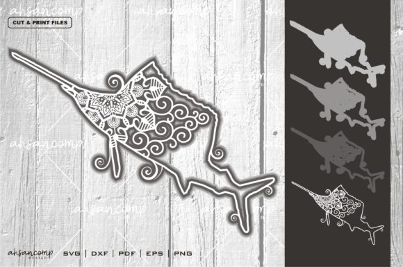 Fish Mandala Vector 3D Layered 3: A Fresh 3D SVG for Shadow Boxes and Brand Visuals