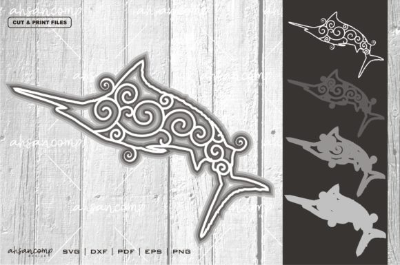 Fish Vector 1 SVG 3D Layered: A 3D SVG Shadow Box for Blog & Editorial Design