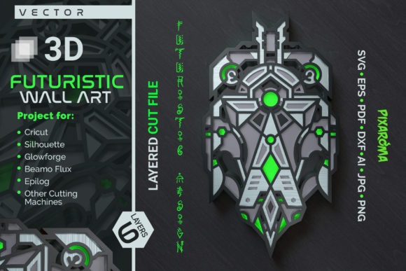 Futuristic Wall Art 3D Layered Cut File – A Visual Designer’s Review for Bloggers and Digital Publishers