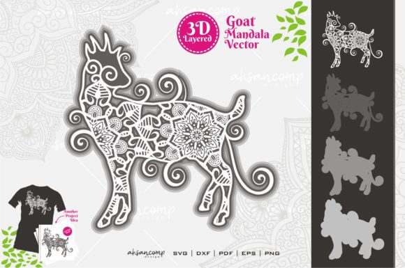 Goat Mandala 3D SVG: A Unique Design Asset for Visual Storytelling