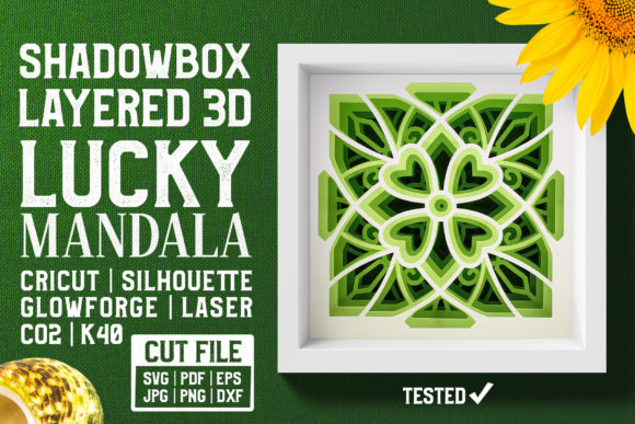 Lucky Mandala 3D Layered SVG Graphics for Crafts & Digital Sellers