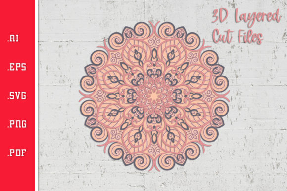 Mandala - 3D Layered SVG Cut File for Laser Cutting & Wall Decor