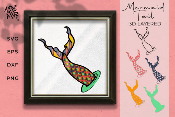 Mermaid 3D SVG – A Versatile Shape Design for Crafters & Handmade Sellers