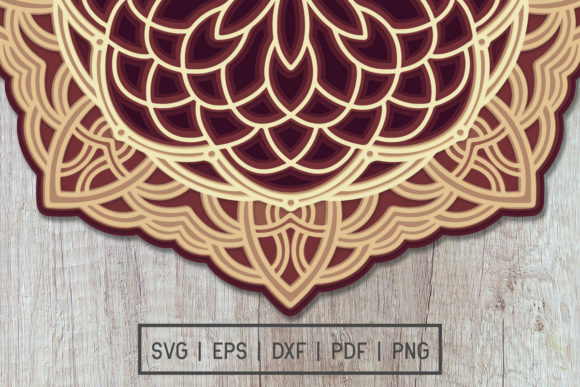 Multilayer 3D Mandala: A Review for Shadow Boxes