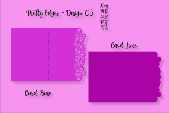 Pretty Edges - Design 03 - Card Kit: A 3D SVG Craft Essential for Elegant Greeting Cards