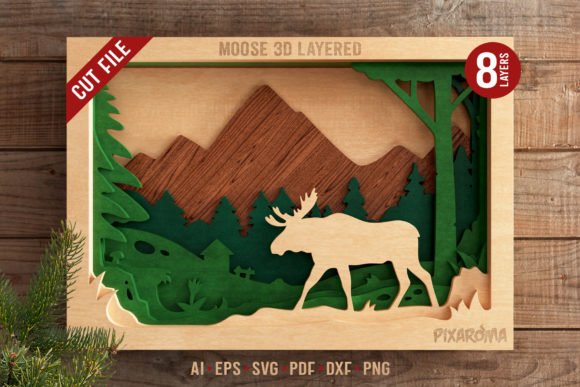 Reviewing Moose 3D Layered SVG Cut File for Laser-Cut Ornament Branding
