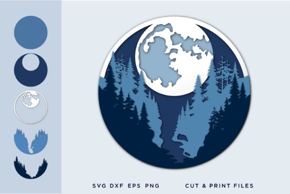 Wall Art 3D Pine Tree SVG: A Layered Design for Natural Branding in Shadow Boxes